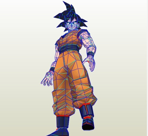 Planos Figura De Goku Para Armar, Dragon Ball Z