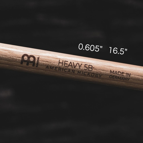 Baquetas Meinl Sb109 Baquetas de percussão de cor natural com ponta de madeira 5b