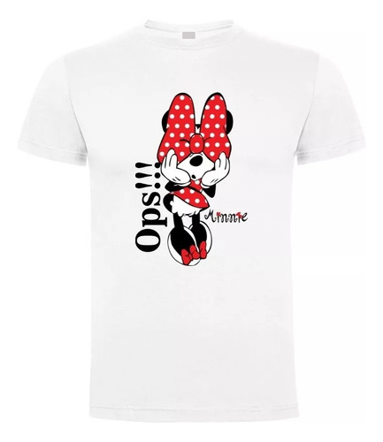 Polera 100% Algodon Manga Corta Diseño - Minnie - Disney 007