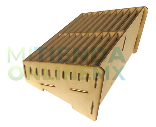 Imagen 2 de 4 de Caja Comandero Organizador Mdf Con 20 Espacios