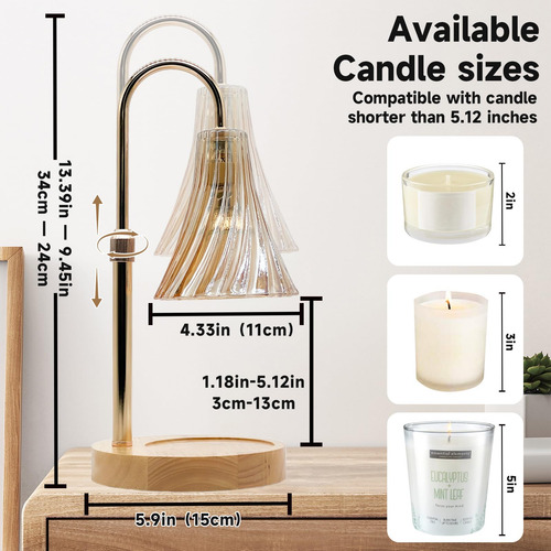 Lámpara Calentadora De Velas Lámpara De Vela Regulable Con T