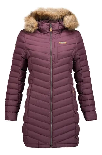 Chaqueta Mujer Lippi Quilca Down Long Hoody Jacket Burdeo I1