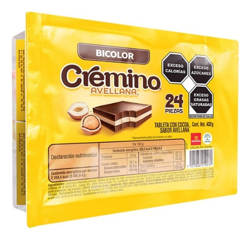 Chocolate Cremino Bicolor 72 Pz Nutresa