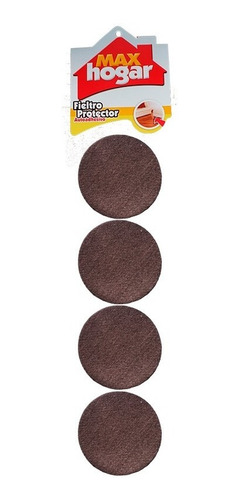 Fieltro Protector Pisos Para Muebles Ø90mm 4und Max Hogar
