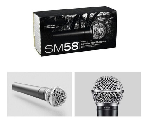 Imagen 1 de 2 de  Shure Sm58 Microfono Metalico Dinamico Discotecas Iglesias 