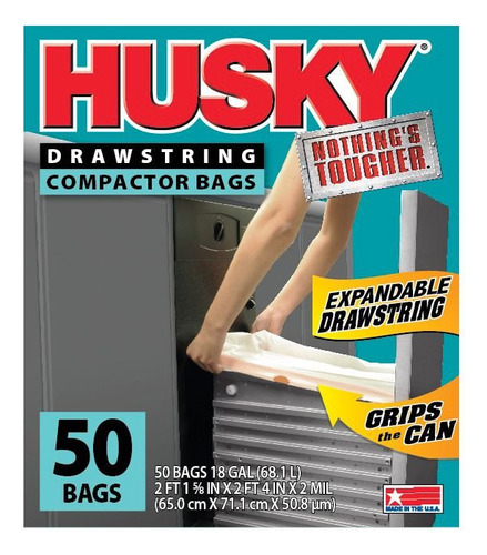 Poly-america Husky Hk18xds050w - Bolsa Compactadora Con Cord