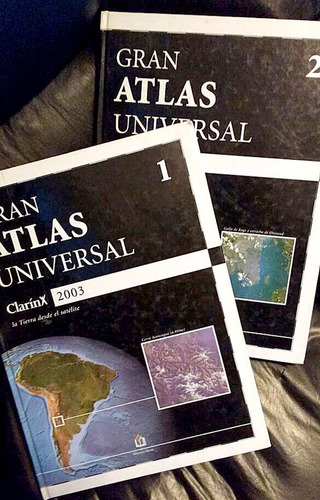  Enciclopedia Atlas Mapas 26x36 - 2 Tomos - Impecable