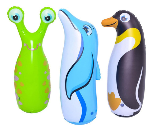 Punching Ball Inflable Jilong Boxeo Infantil Animales Juego Color Pingüino
