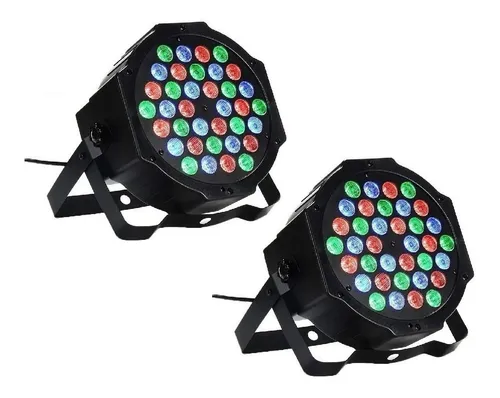 comprar Pack 2 Luces Disco Dmx Focos Par Led Luces De Discoteque 36l