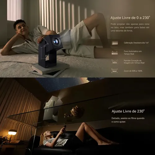 Projetor 1080p Wanbo Cube 2 Pro Android Tv Netflix 500ansi