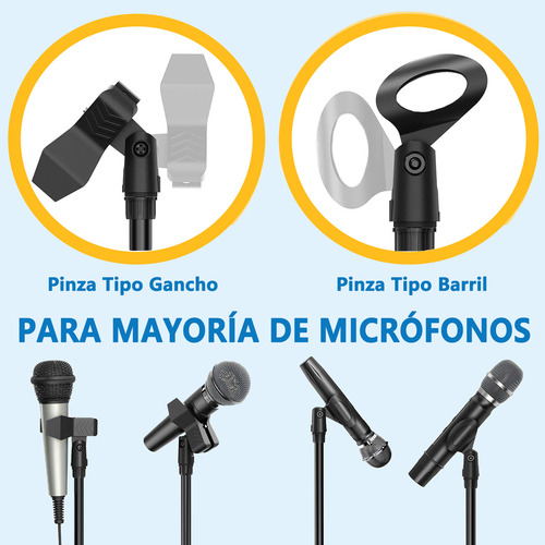 Pie De Micrófono Trípode Ajustable Doble Boom Cantar Actuar