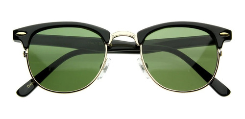 Lente De Sol Zero Uv Wayfarer Black/green Unisex