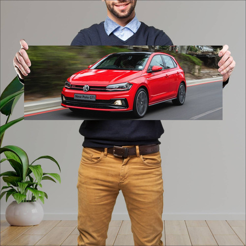 Cuadro 30x80cm Auto 2018 Volkswagen Polo Gti 5 D 593