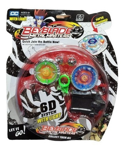 Beyblade Metal Fusion Set Con 2 Beyblade + 1 Pista Trompos 