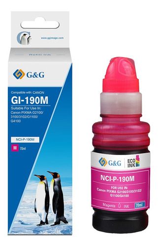 Gi-190 Pack 4 Colores Para Canon Con G2100 G2110 G3110