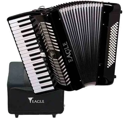 comprar Acordeon Sanfona 80 Baixo 37 Teclas 7 Registro Ega0780 Eagle