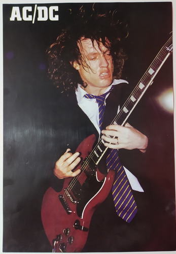 Poster Lamina Angus Young Ac/dc Laser Rock Vintage