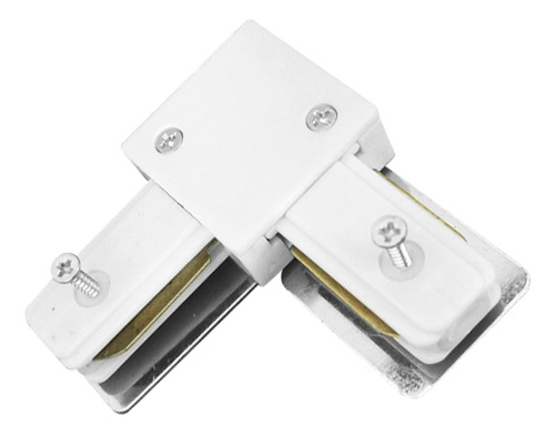 Unión Rígida 90º Para Riel Led De Iluminación De Techo Track Light Color Blanco, Trk-racc-01bl-l