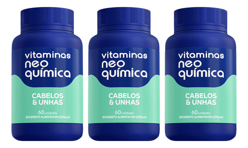 Pague 2 Leve 3 Vitamina Cabelos E Unhas 60 Cps - Neo Química