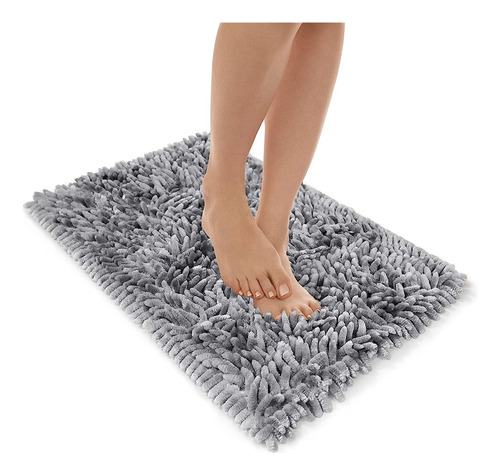 Microdry Softgloss Shag Chenille Bath Mat Para Baño, Memory 