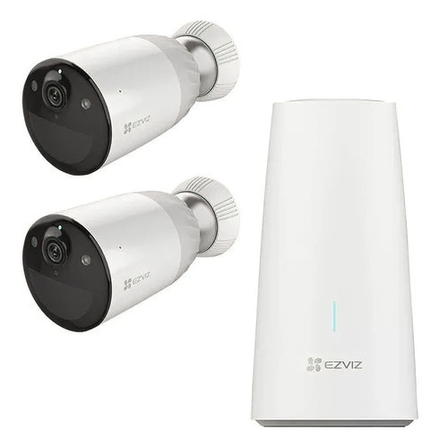 Kit 2 Cámaras Ezviz 1080p Ip Wifi Con Bateria Microfono Colo