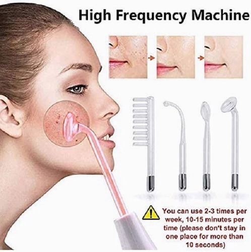 Facial Y Capilar Portátiles De Alta Frecuencia Con 4 Electro
