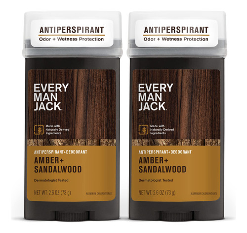 Every Man Jack Amber + Sandalwood - Desodorante Antitranspir