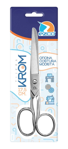 Tijera Ezco Acero Inox Krom 17,5cm Oficina Costura Modista