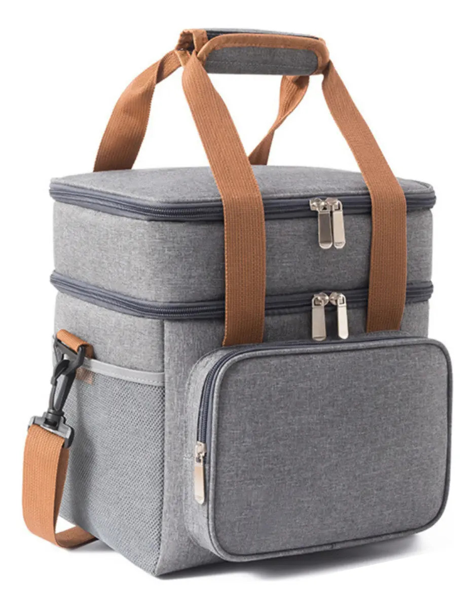 Bolsa Térmica Lancheira 2 Andares Necessaire Com Alça Transversal Termica