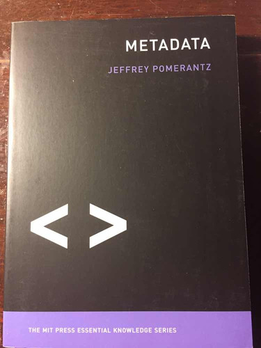 Libro Metadata - Jeffrey Pomerntz - Mit Press
