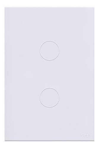 Interruptor Touch Tok Glass 2 Botões Wi-fi Branco 4x2 Lumenx