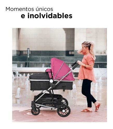 Carriola De Bebe Crown Portabebe Base De Carro Bambineto Capacidad de la carriola Individual Color Negro Color del chasis Plateado