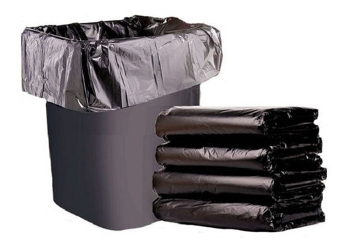 Imagen 1 de 3 de Bolsa Plastica Negra Basura 30kg (200 Unidades)