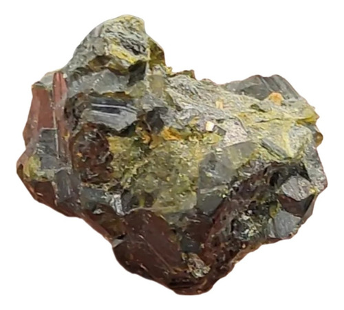 Piedra Mineral Epidota Verde Áspero