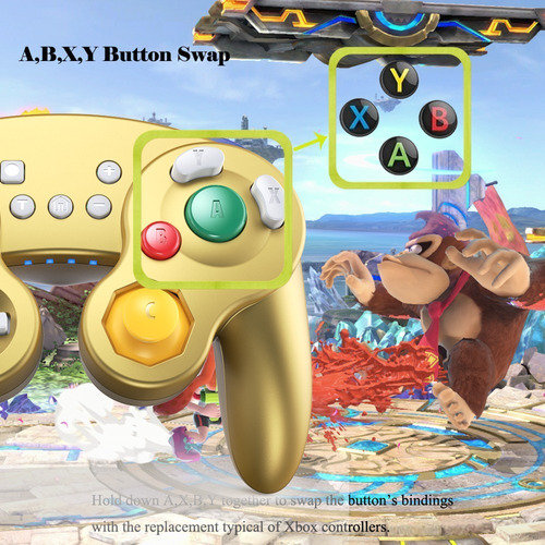 Imagen 4 de 7 de Controlador Gamecube Inalámbrico Exlene Para Switch/lite, Do
