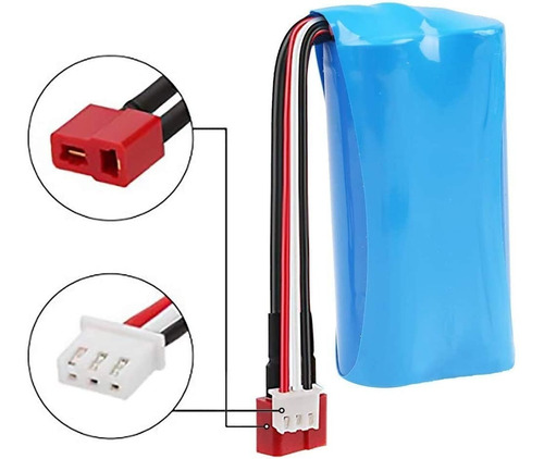 Imagen 2 de 7 de Combo Cargador Usb 7.4v Y Bateria Li-ion 1500mah Para Wltoys