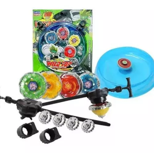 Brinquedo Pião Peão Blayblade Com Lançador + Campo de Batalha em Promoção  na Americanas