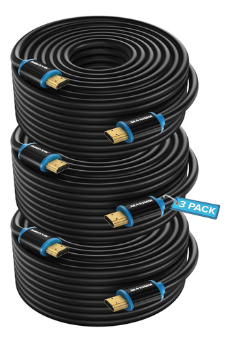 Cable Hdmi 4k Ultra Hd De 50 Pies (paquete De 3) Cable Hdmi