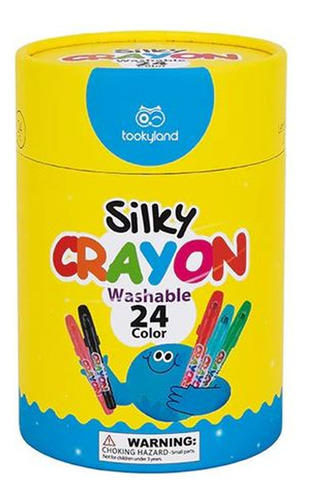 Set 24 Crayones Crayolas Lavables Y Textura Sedosa Con Tapa
