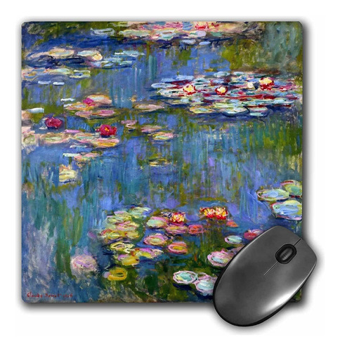 3drose Llc 8 x 8 x 0.25 inches Mouse Pad, Nenufares De C