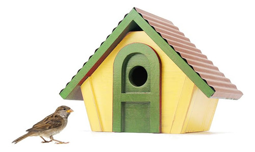 Spring World Cedar Bird House Para Wrens Y Chickadees. Disen