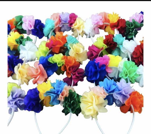 Pack De 30 Vinchas De Flores Colores Surtidos(ultimo Pack)