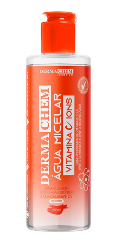 Imagem 3 de 5 de Água Micelar Demaquilante Facial Vitamina C Dermachem 250ml