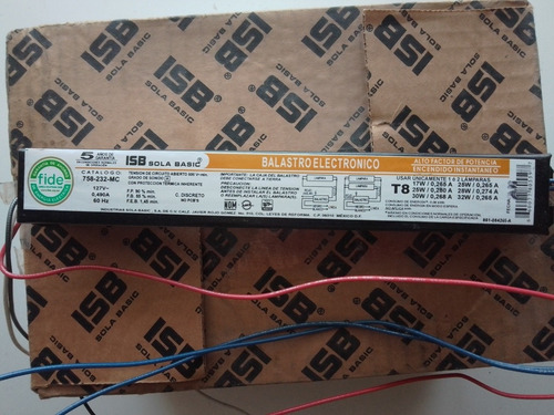 Balastro Ibs Sola Básico Para Lámparas Fluorescentes T8 (Usado)