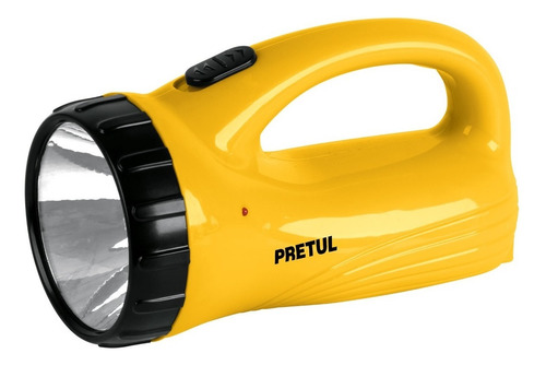 Linterna Recargable Plástica 100 Lúmenes Led Pretul Color de la linterna Amarillo Color de la luz Dia