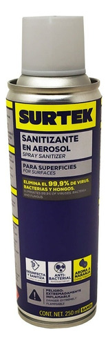 Sanitizante En Aerosol 250 Ml Surtek San01 /vc