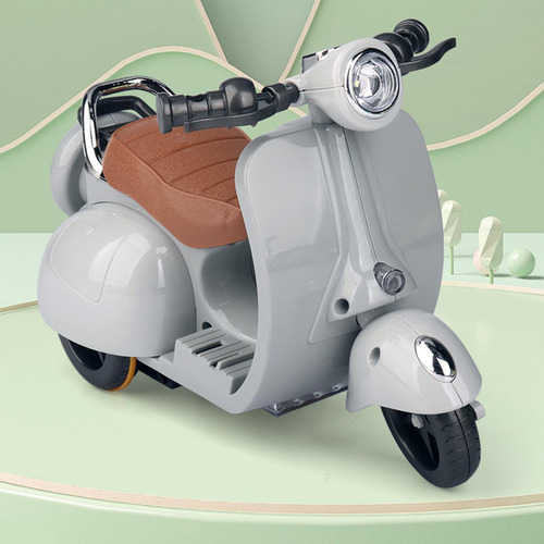Motocicleta Giratoria Acrobática Con Música Y Luz, Gris