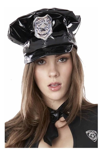 Imagen 2 de 3 de Gorro De Policia Para Halloween Fiesta - Alexa Collection