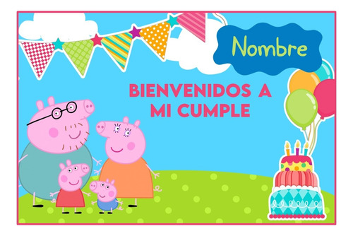 Kit Cumpleaños Peppa Pig Y Su Familia Imprimible Editable 