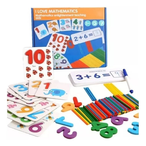 Juego De Madera Didactico Aprender Matematica Sumar Y Restar